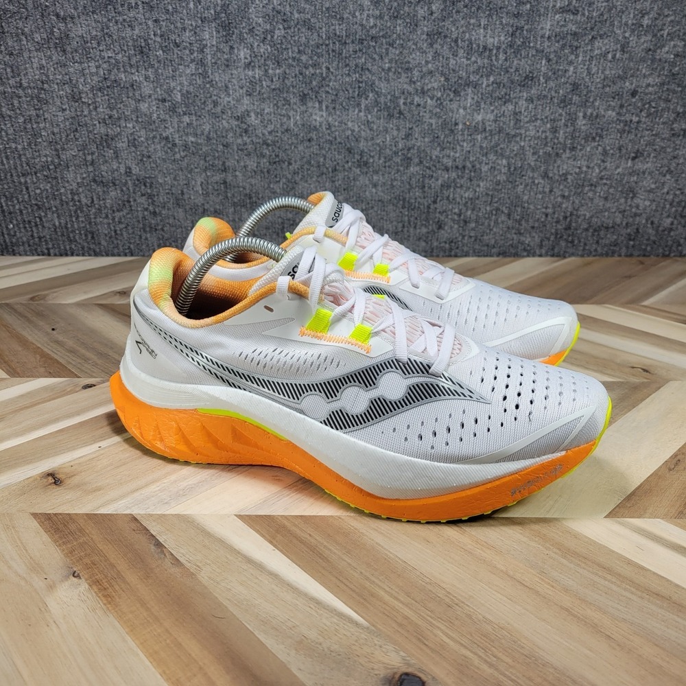 Saucony Endorphin Speed 4 Mens Running Shoes White Orange S20940-30 Size 9